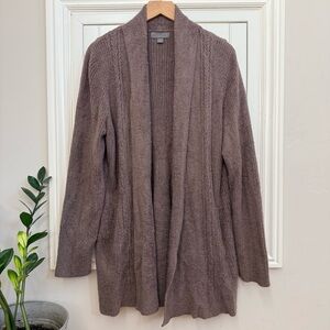 Barefoot Dreams CozyChic Lite Dark Gray Open Front Cardigan - Size Medium